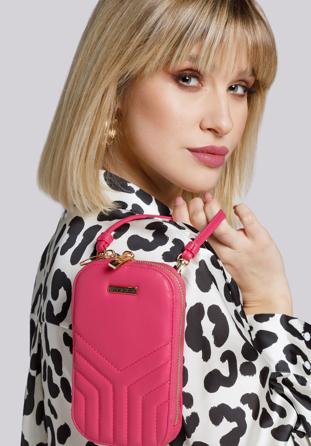 Gesteppte Mini-Tasche für Damen, rosa, 93-2Y-531-P, Bild 1