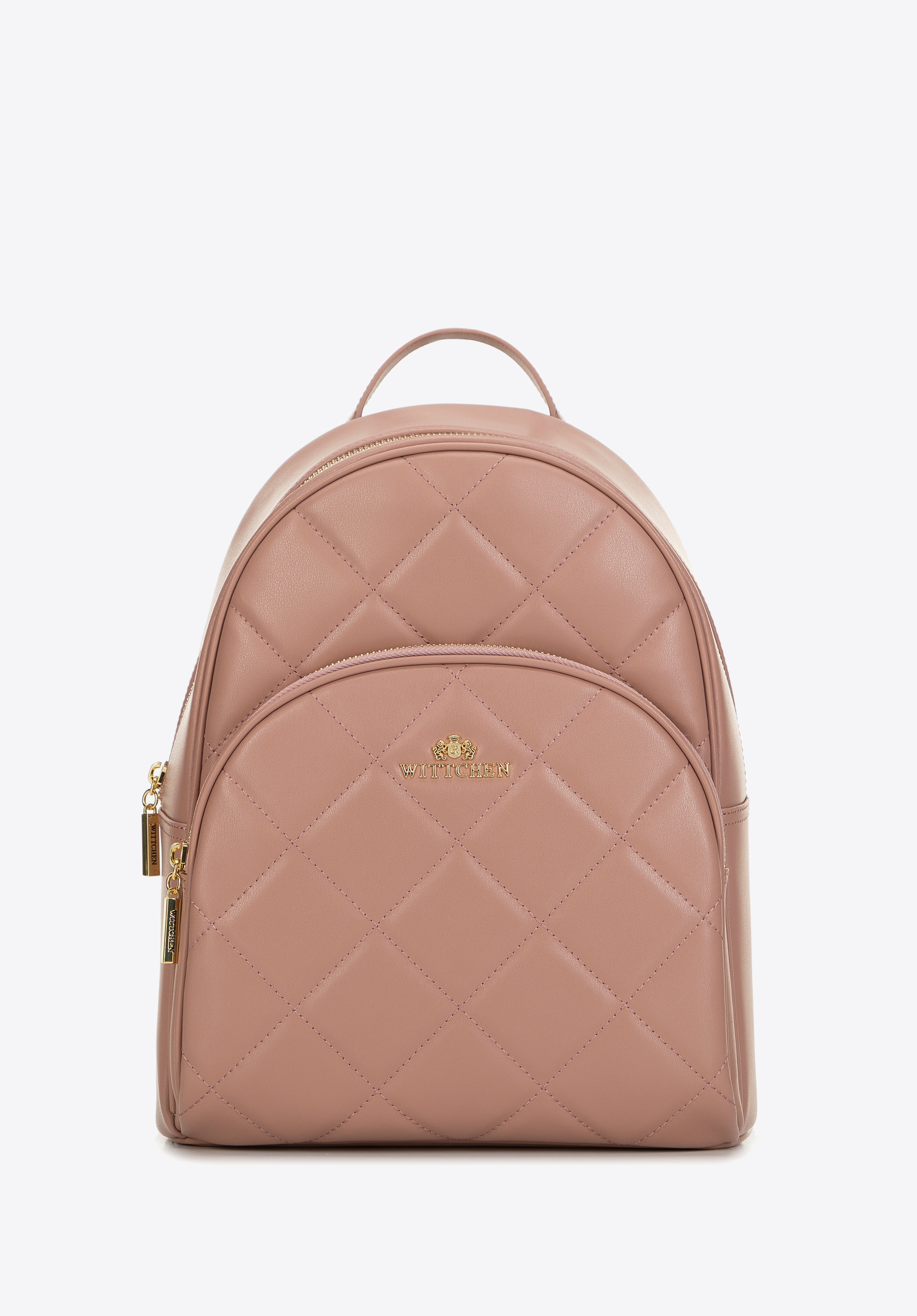 Gesteppter Lederrucksack für Damen, rosa, 99-4E-605-P, Bild 1