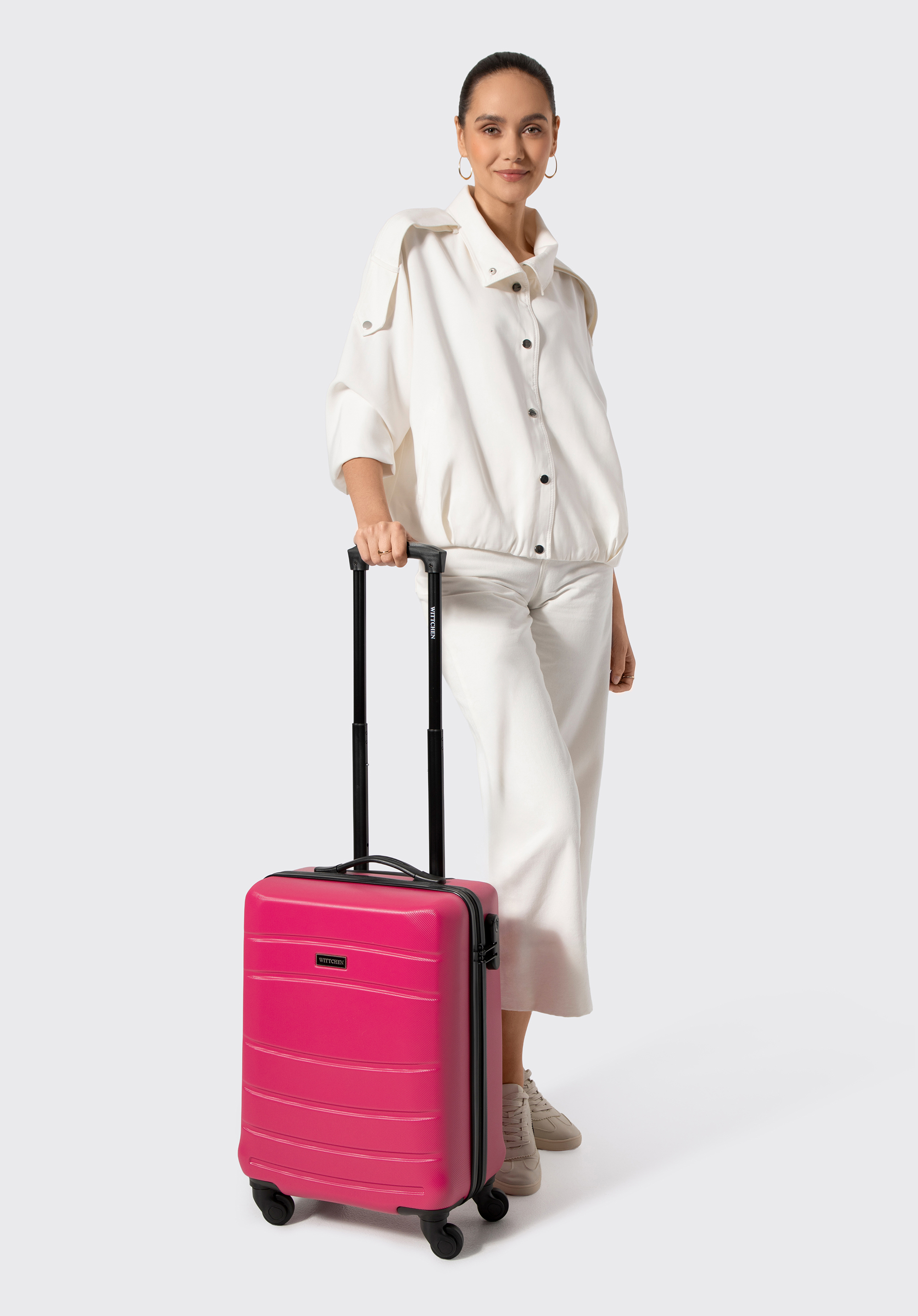 Großer Koffer aus ABS-Material, rosa, 56-3A-653-34, Bild 1