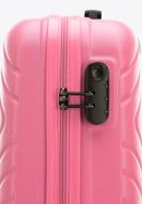 Kabinenkoffer aus ABS mit geometrischer Prägung, rosa, 56-3A-751-55, Bild 7
