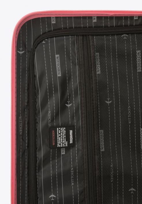 Kabinenkoffer aus ABS mit geometrischer Prägung, rosa, 56-3A-751-11, Bild 8