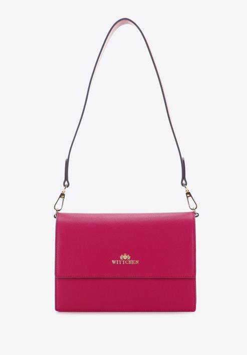 Klassische Damenhandtasche aus Leder, rosa, 97-4E-631-P, Bild 3