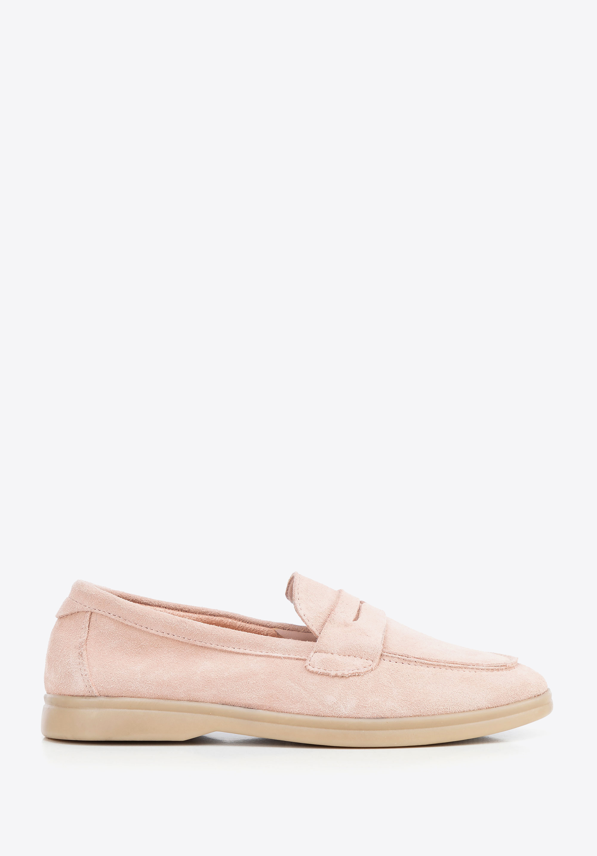 Klassische Wildleder-Loafer für Damen, rosa, 100-D-401-P-41, Bild 1