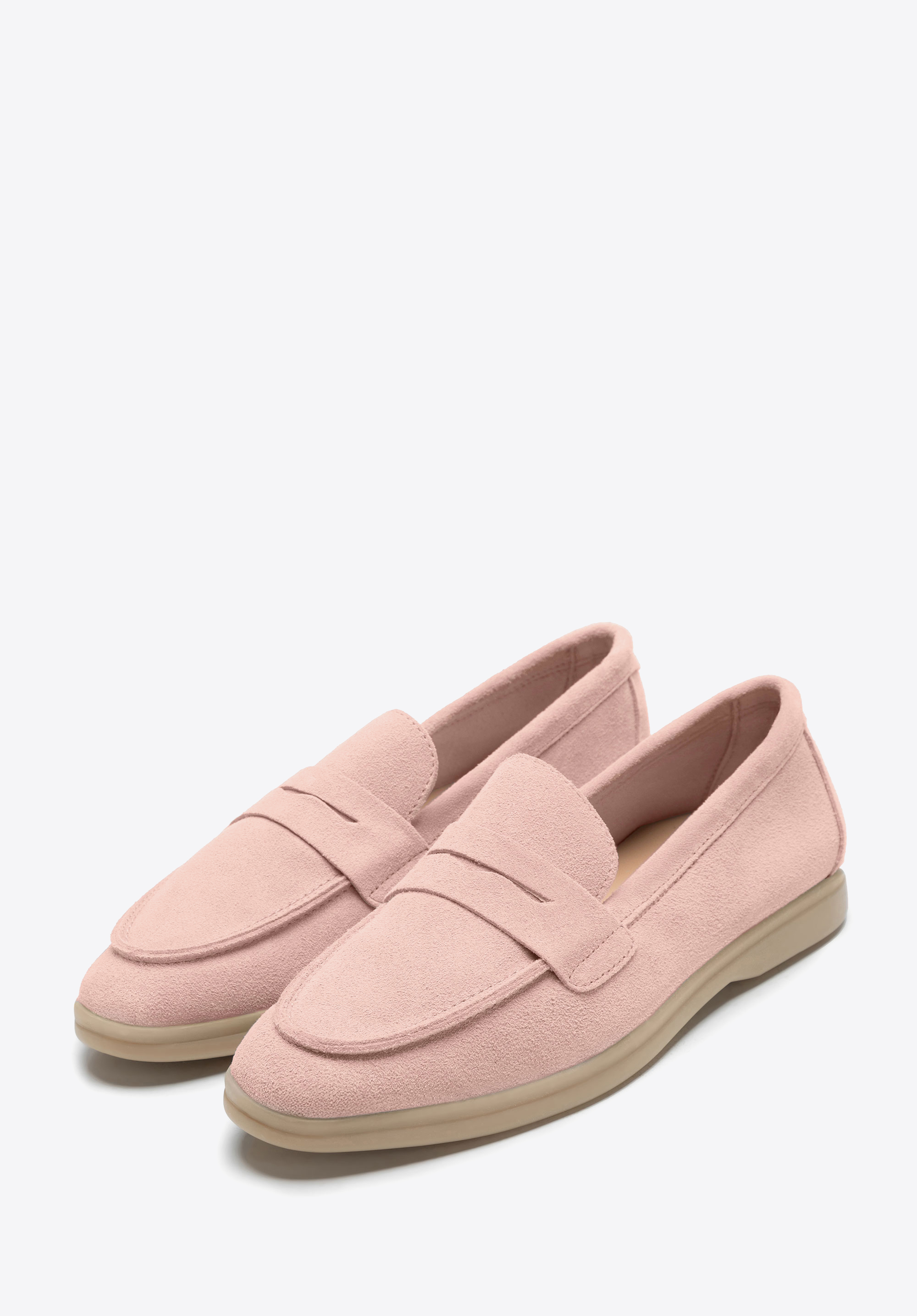 Klassische Wildleder-Loafer für Damen, rosa, 100-D-401-P-38, Bild 1
