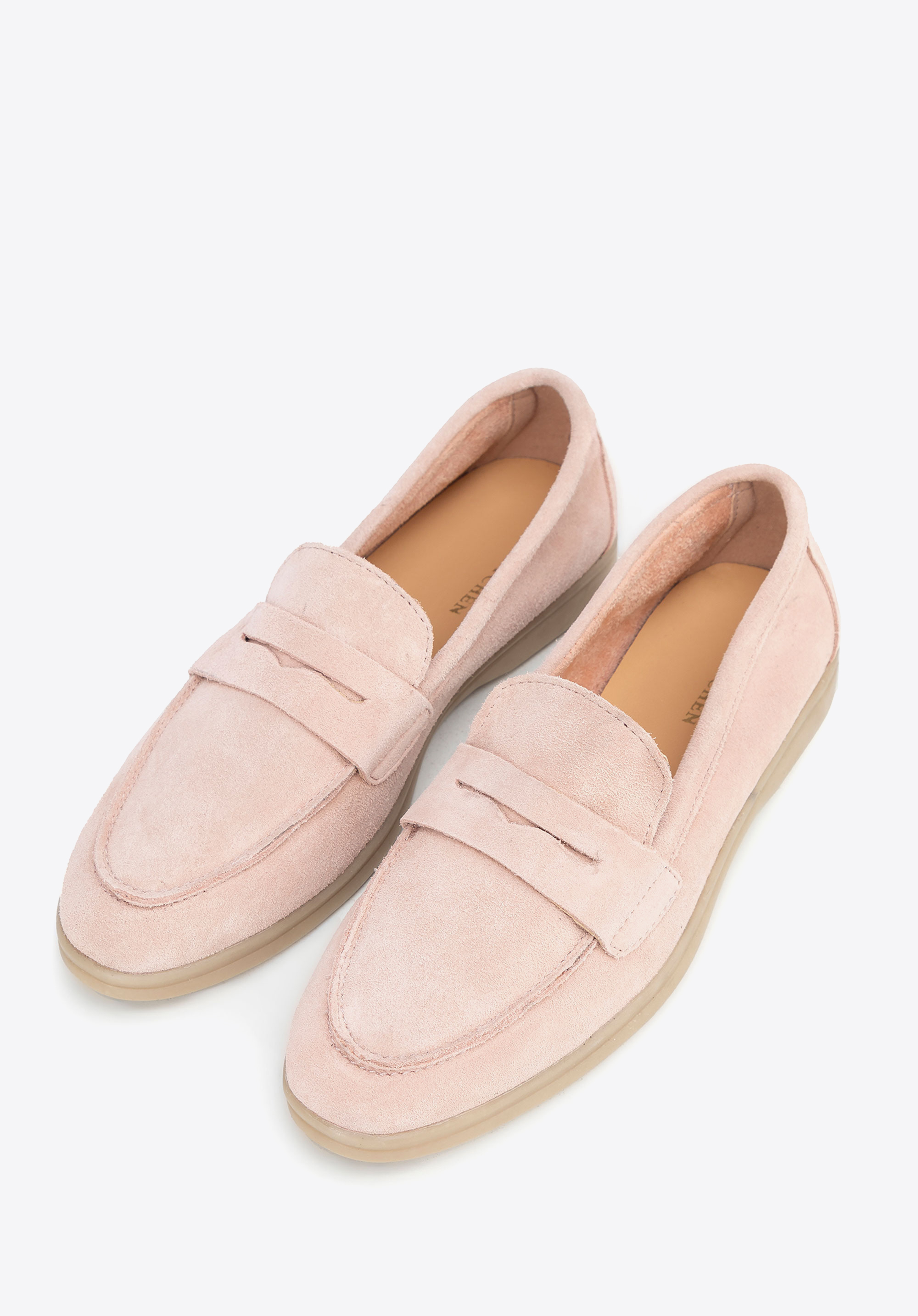 Klassische Wildleder-Loafer für Damen, rosa, 100-D-401-P-41, Bild 1