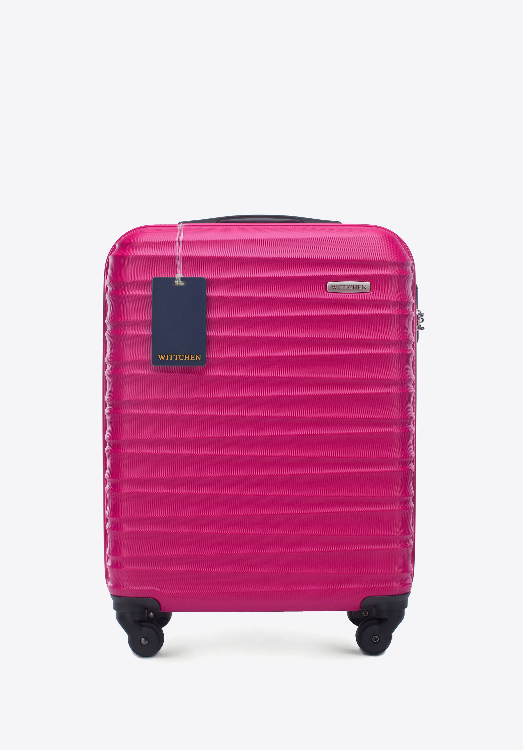 Kleiner ABS-Koffer mit Gepäckanhänger mit WITTCHEN-Logo, rosa, 56-3A-311-34Z6, Bild 1