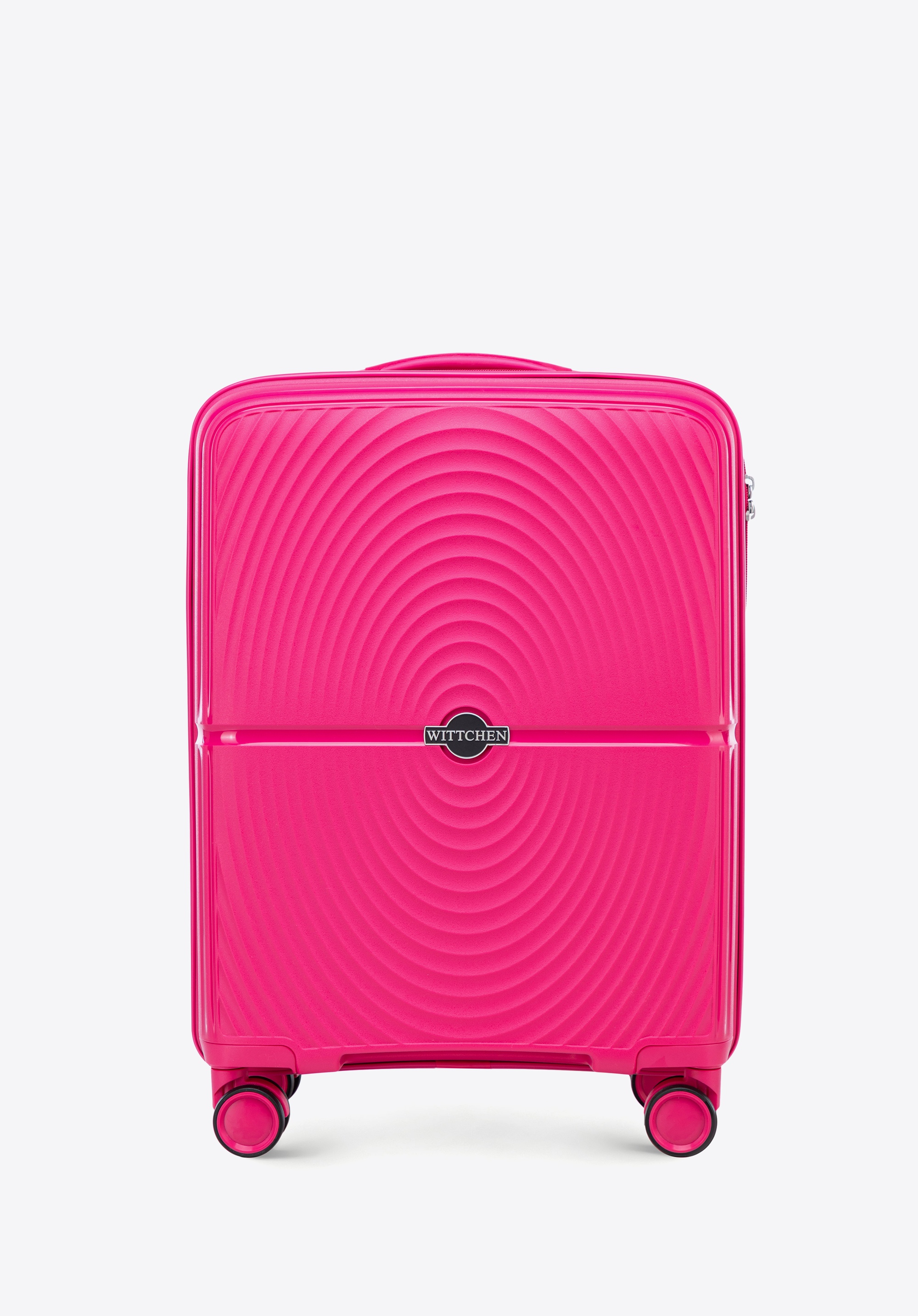 Kleiner Koffer aus Polypropylen mit Kreismuster, rosa, 56-3T-301-34, Bild 1