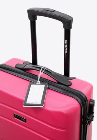 Kleiner Koffer mit Gepäckanhänger, rosa, 56-3A-651-34Z, Bild 1