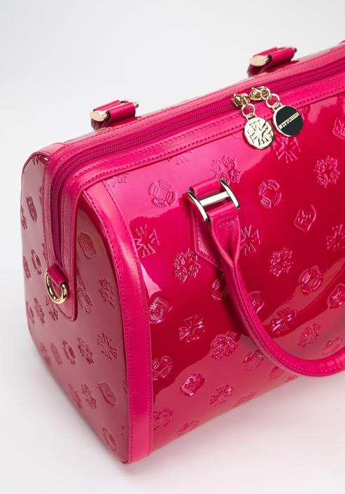 Köfferchen  aus metallischem Lackleder, rosa, 34-4-239-PP, Bild 5