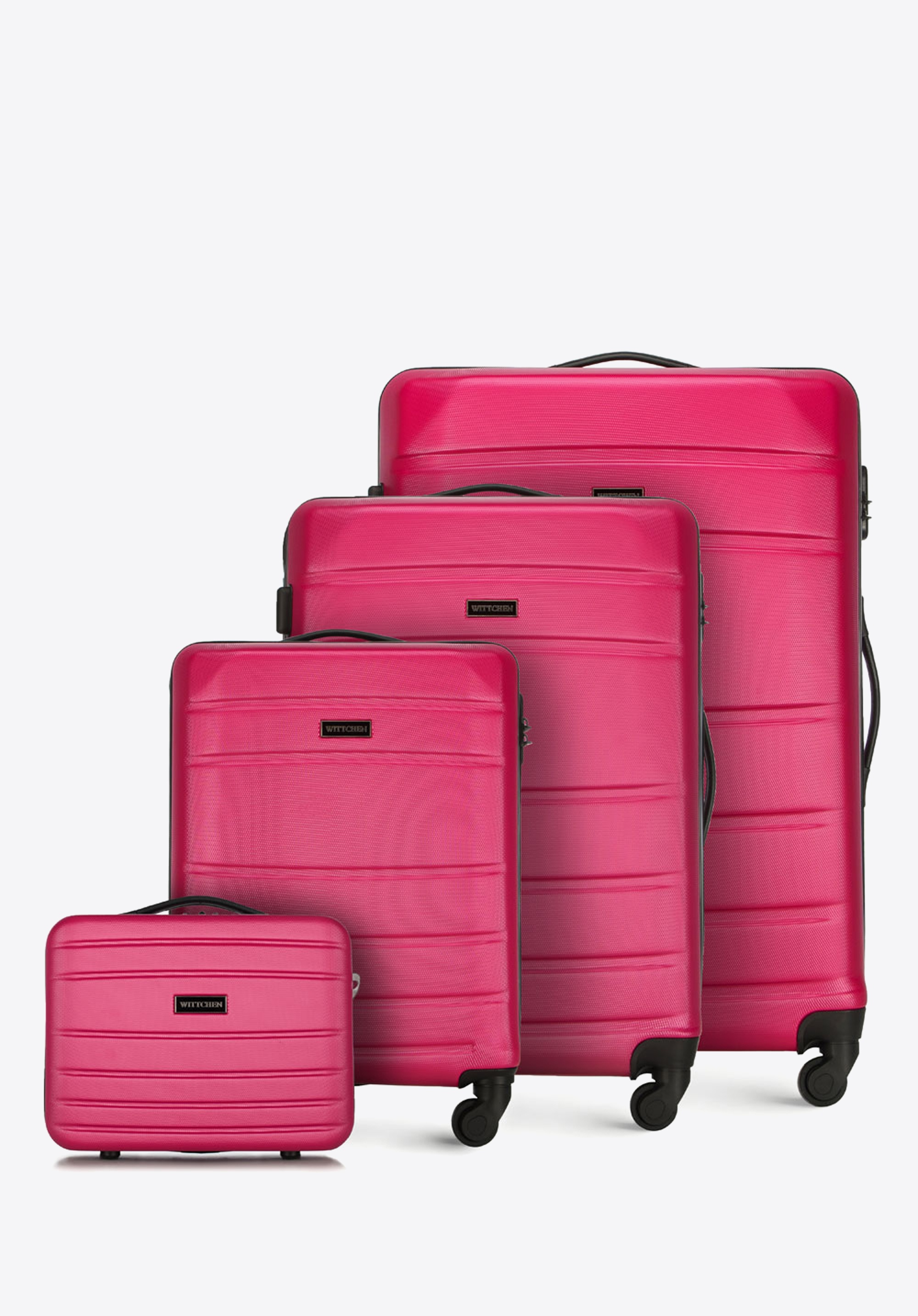 Kofferset aus der Kollektion Globe Line, rosa, 56-3A-65K-34, Bild 1