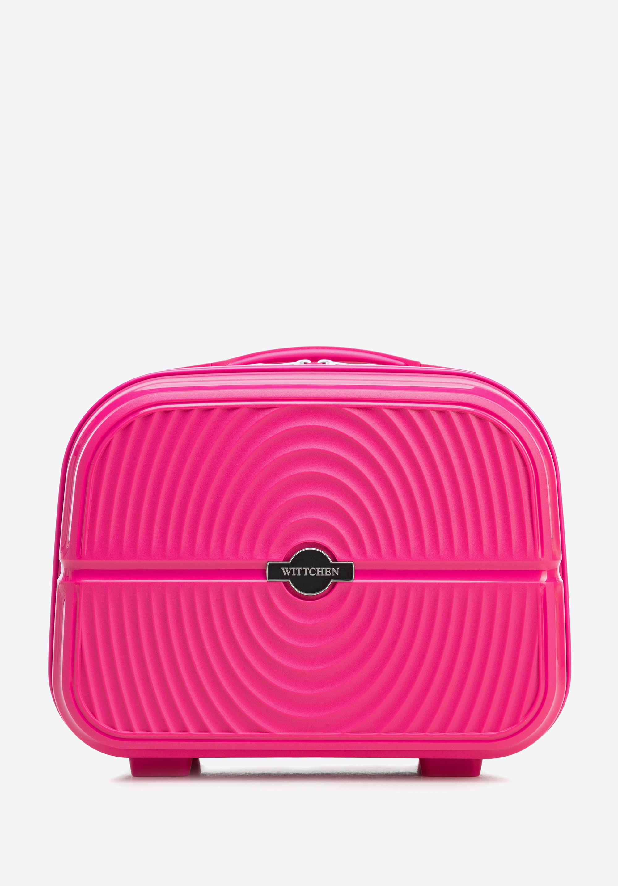 Kosmetikkoffer aus Polypropylen mit geprägtem Kreisdetail, rosa, 56-3T-304-34, Bild 1
