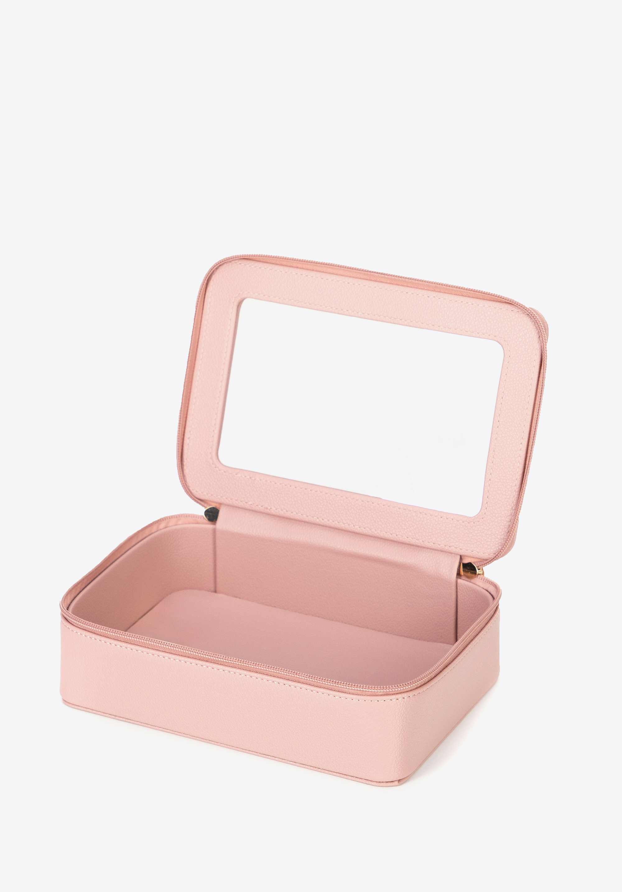 Kosmetiktasche aus Öko-Leder, rosa, 100-4Y-922-P, Bild 1