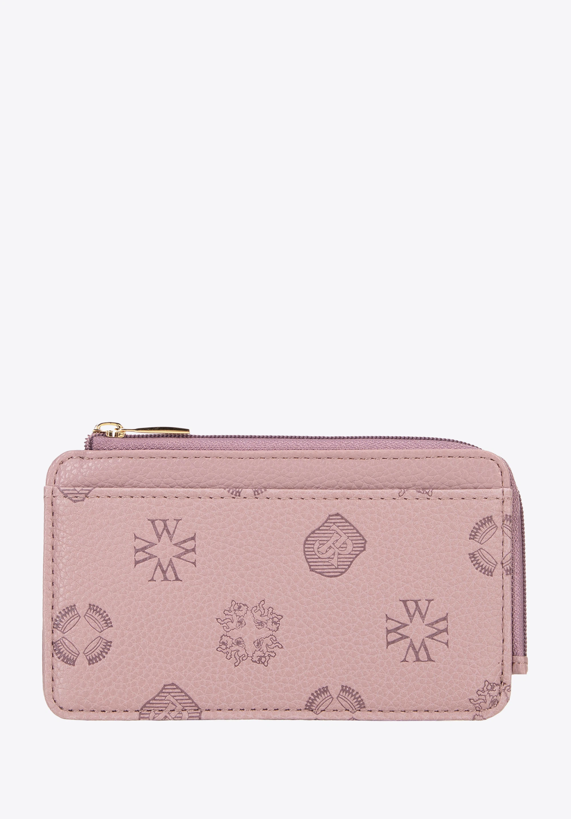 Kreditkartenetui aus Kunstleder für Damen, gedämpftes rosa, 101-1Y-P12-P, Bild 1