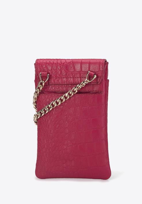 Mini-Tasche aus Leder mit  Kette, rosa, 29-2E-001-V, Bild 2