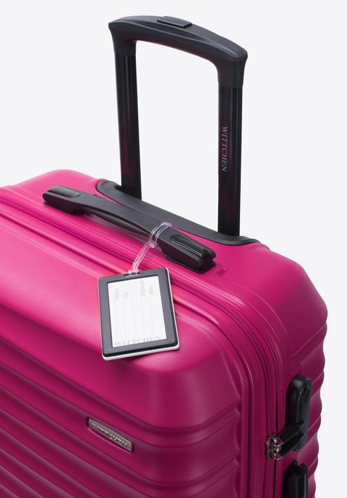 Mittelgroßer Koffer mit Gepäckanhänger, rosa, 56-3A-312-34Z, Bild 2