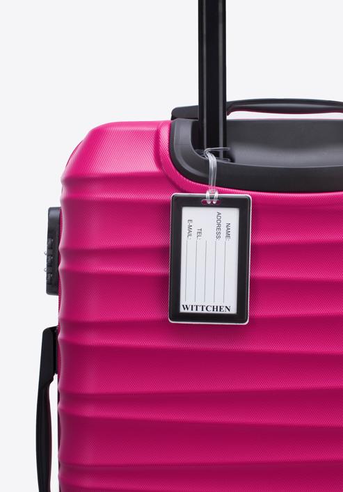 Mittelgroßer Koffer mit Gepäckanhänger, rosa, 56-3A-312-34Z, Bild 3