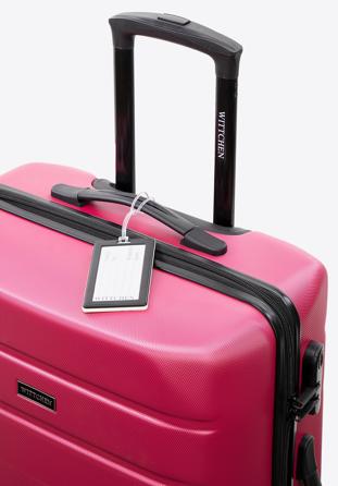 Mittlerer Koffer mit Gepäckanhänger, rosa, 56-3A-652-34Z, Bild 1
