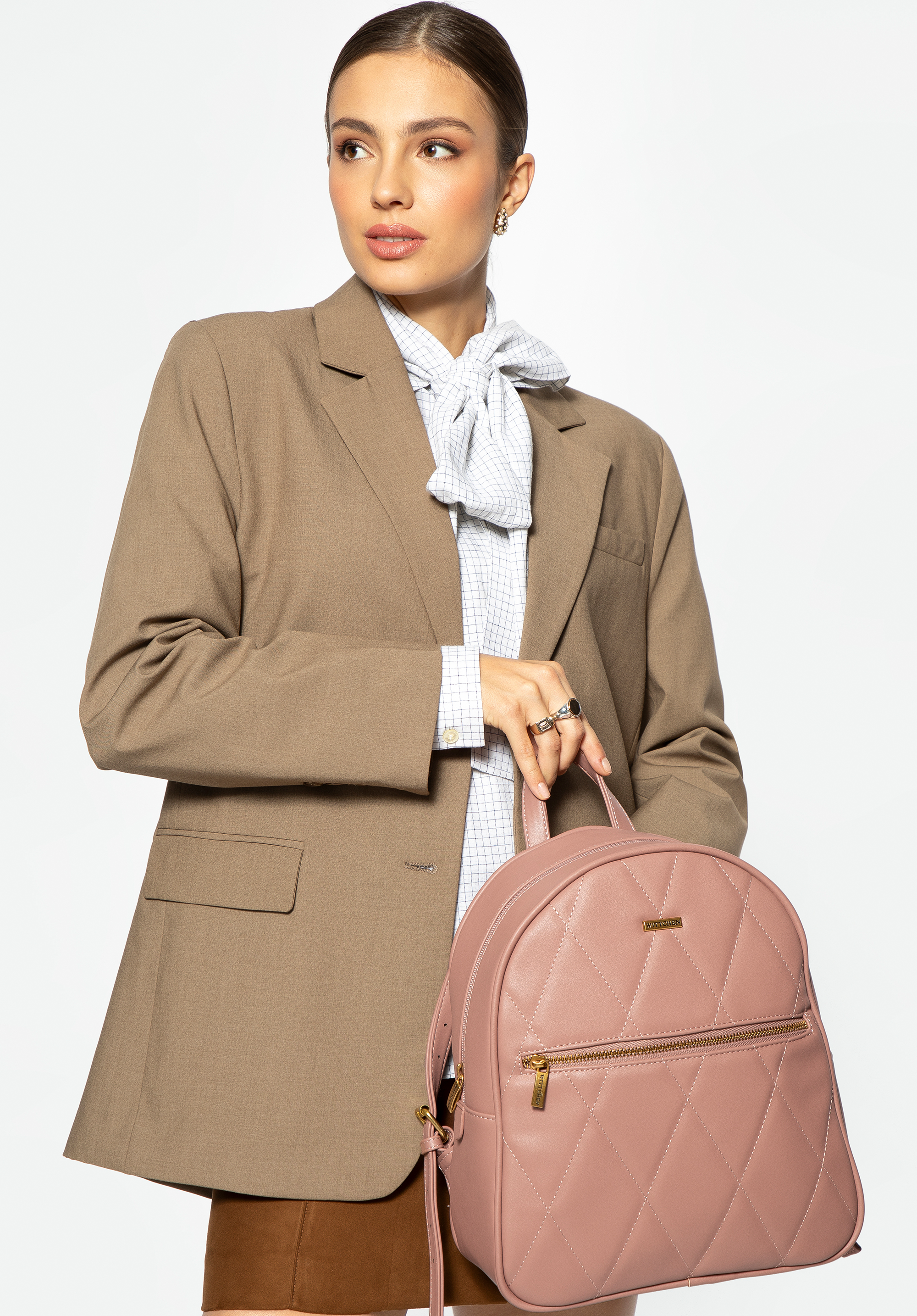 Öko-Leder-Rucksack für Damen, rosa, 99-4Y-212-P, Bild 1