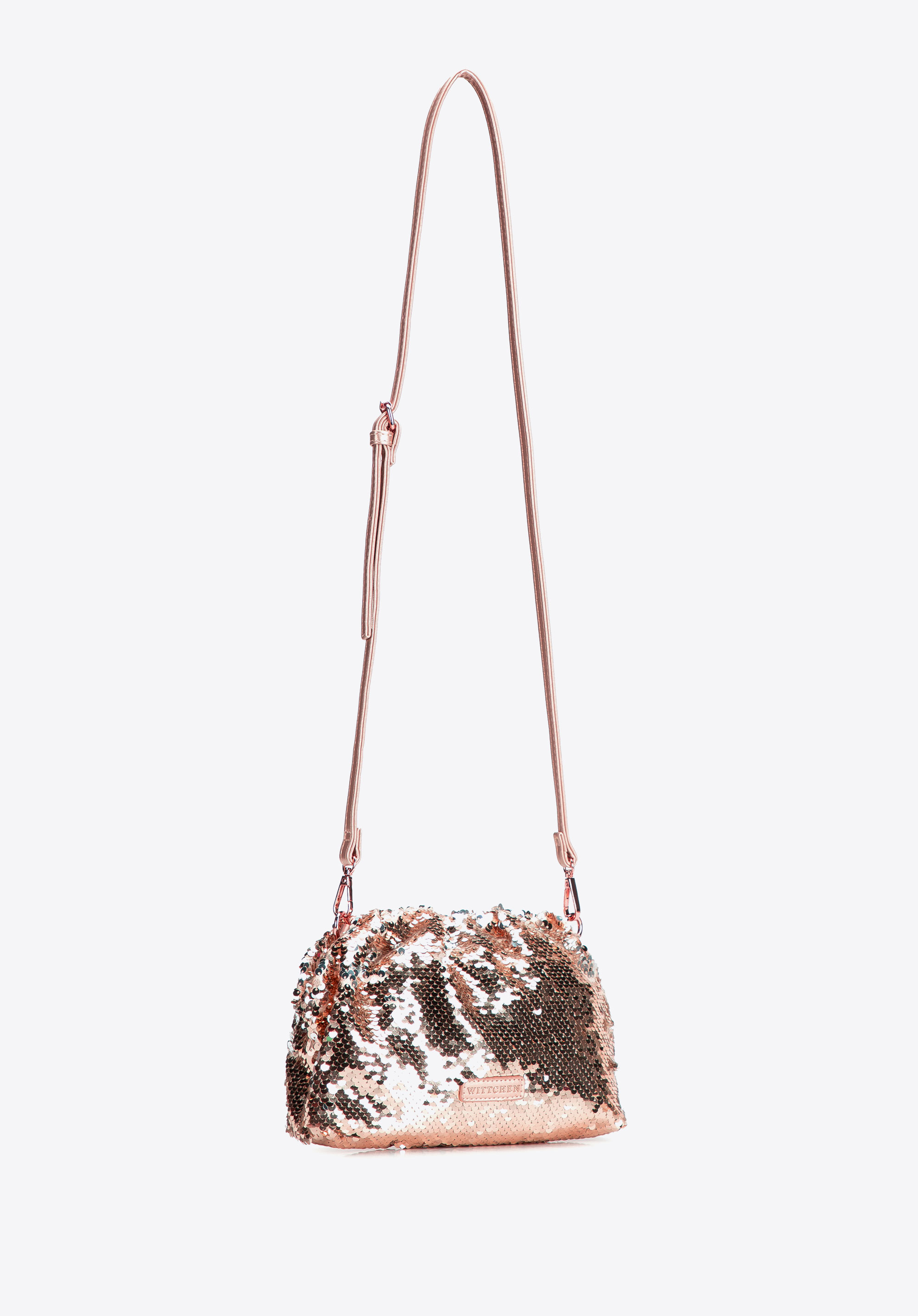 Paillettenbesetzte Clutch für Damen mit verstellbarem Riemen, rosa, 103-4Y-525-P, Bild 1