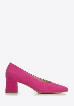 Pumps aus Wildleder mit Ausschnitt, rosa, 94-D-801-P-36, Bild 1