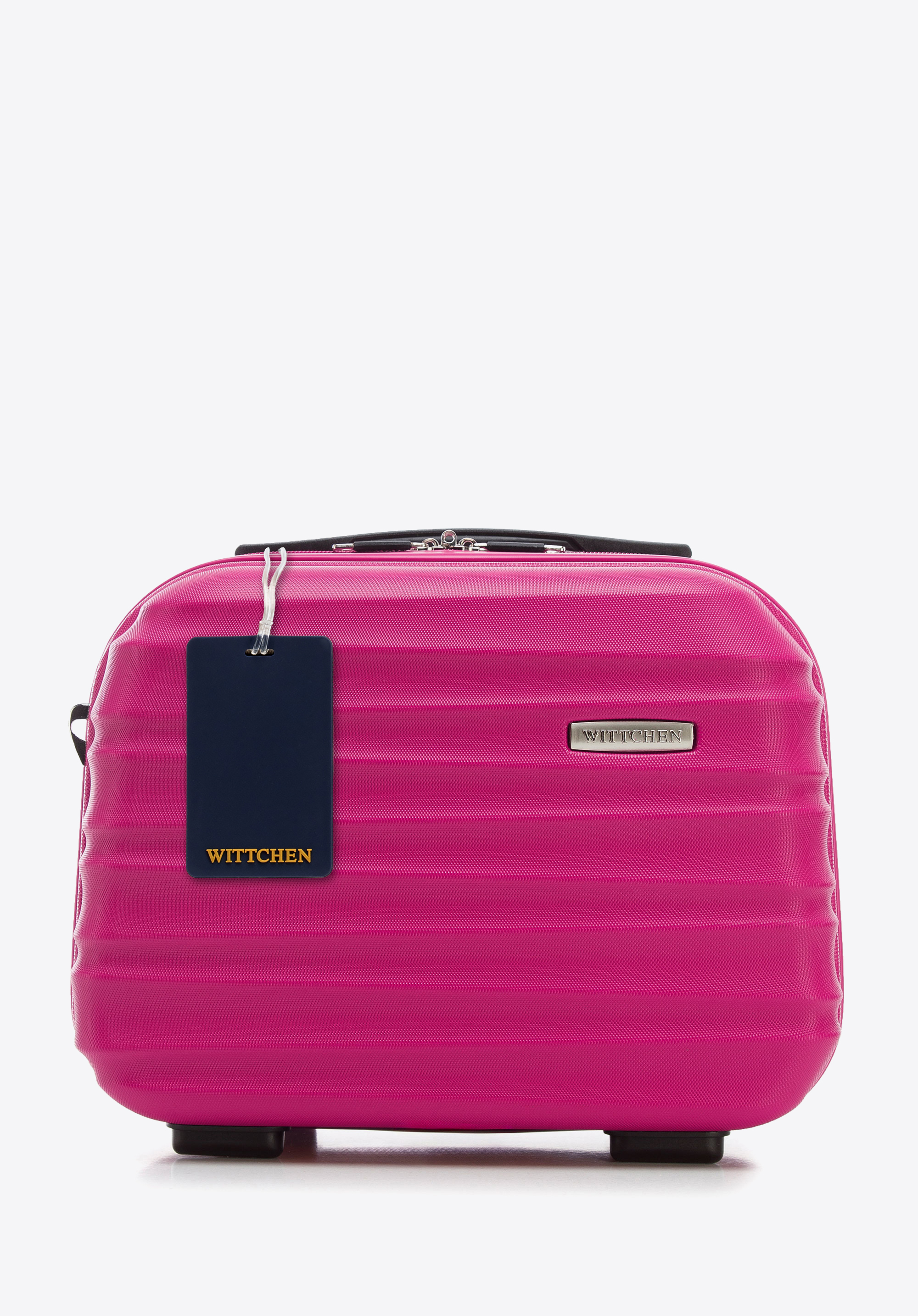 Reisekosmetikkoffer und Gepäckanhänger aus ABS mit Logo, rosa, 56-3A-314-34Z6, Bild 1