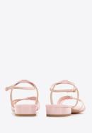 Sandaletten aus Leder mit dünnen Riemen und Knoten, rosa, 96-D-514-P-35, Bild 5