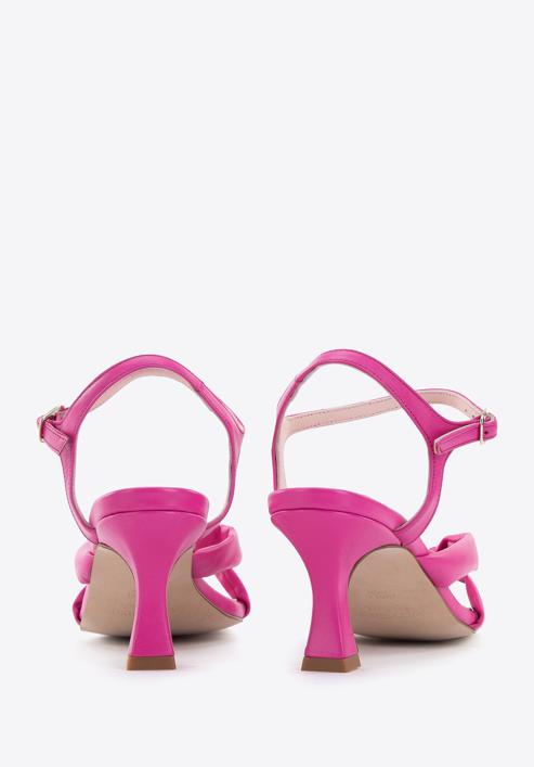 Sandaletten für Damen aus Leder mit weichen Riemen, rosa, 96-D-303-P-40, Bild 5