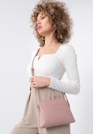 Satteltasche aus Leder für Damen, rosa, 29-4E-021-1, Bild 1
