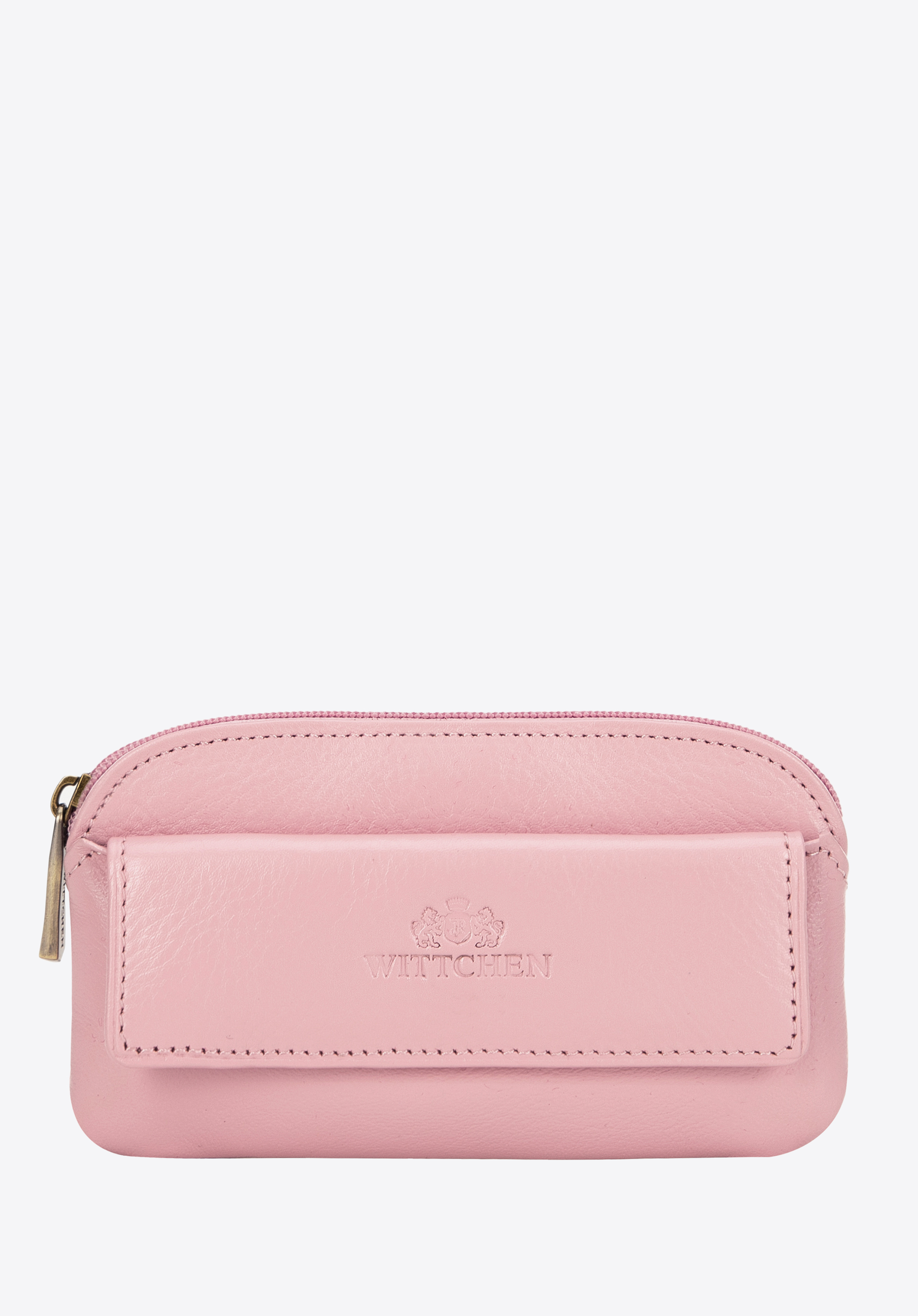 Schlüsseletui aus Leder mit Logo, rosa, 21-2-265-RL, Bild 1
