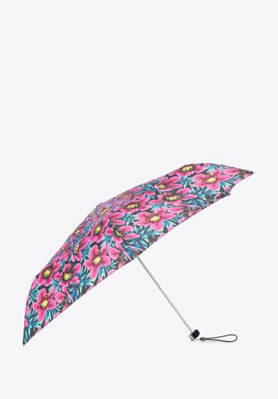 KLEINER REGENSCHIRM FÜR DAMEN, rosa-schwarz, PA-7-168-X6, Bild 1