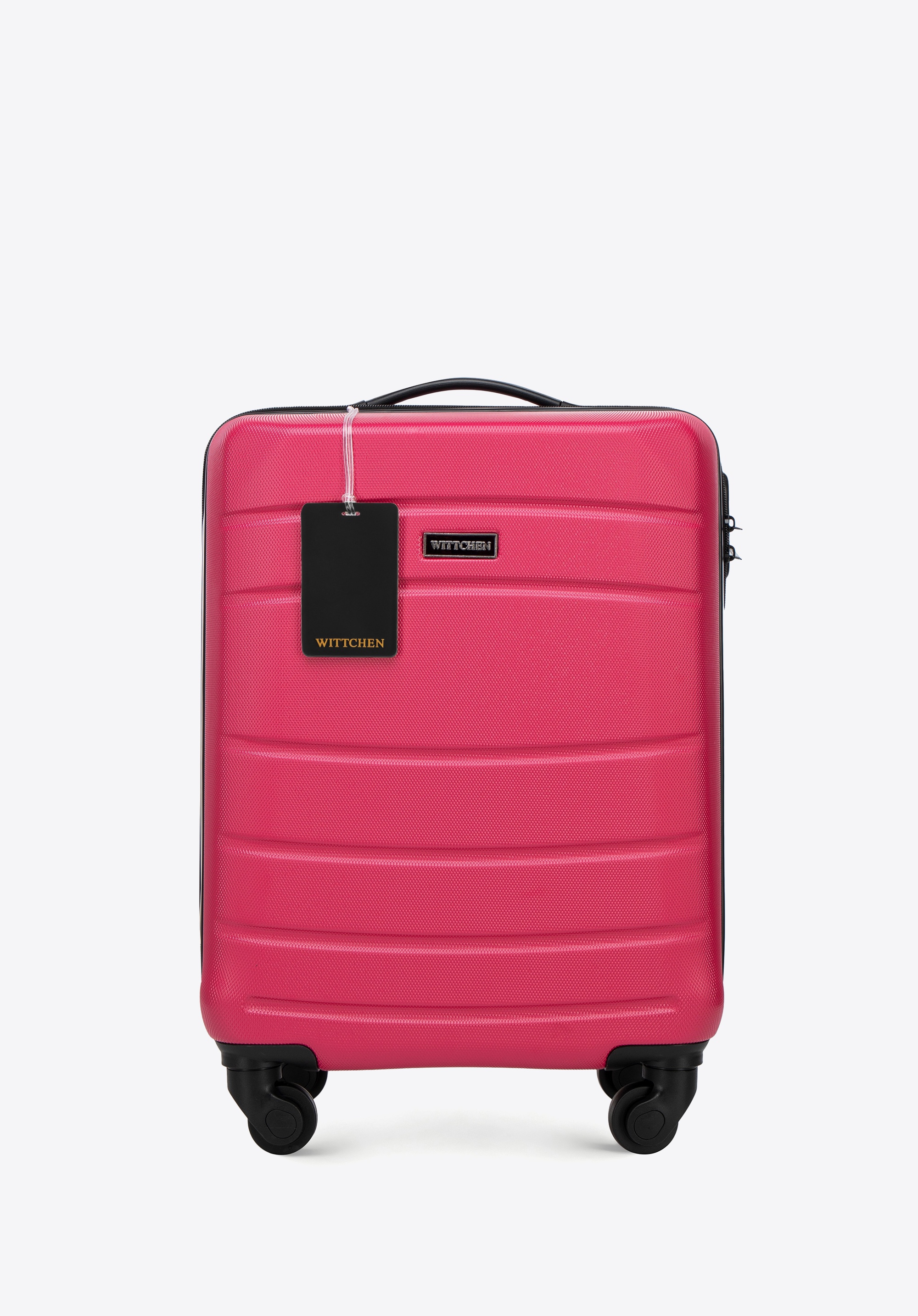 Set: ABS-Kabinenkoffer mit Gepäckanhänger, rosa, 56-3A-651-34Z5, Bild 1