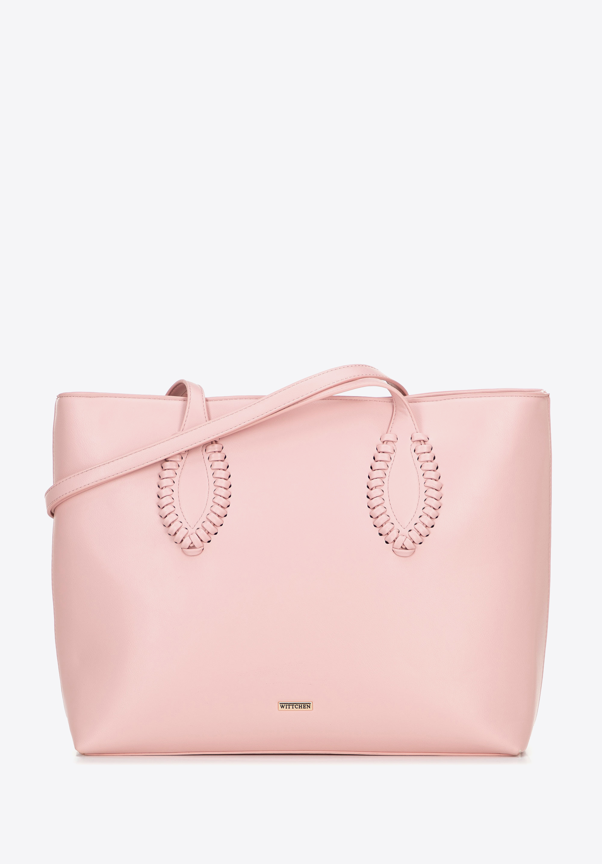 Shopper-Tasche aus Kunstleder für Damen, rosa, 100-4Y-234-P, Bild 1