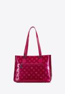 Shopper-Tasche aus Lackleder mit Monogramm, rosa, 34-4-098-6L, Bild 3