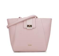 Shopper-Tasche mit Zierschließe, rosa, 94-4Y-628-P, Bild 1