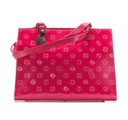 Shopper-Tasche aus Lackleder mit Monogramm, rosa, 34-4-081-RL, Bild 1
