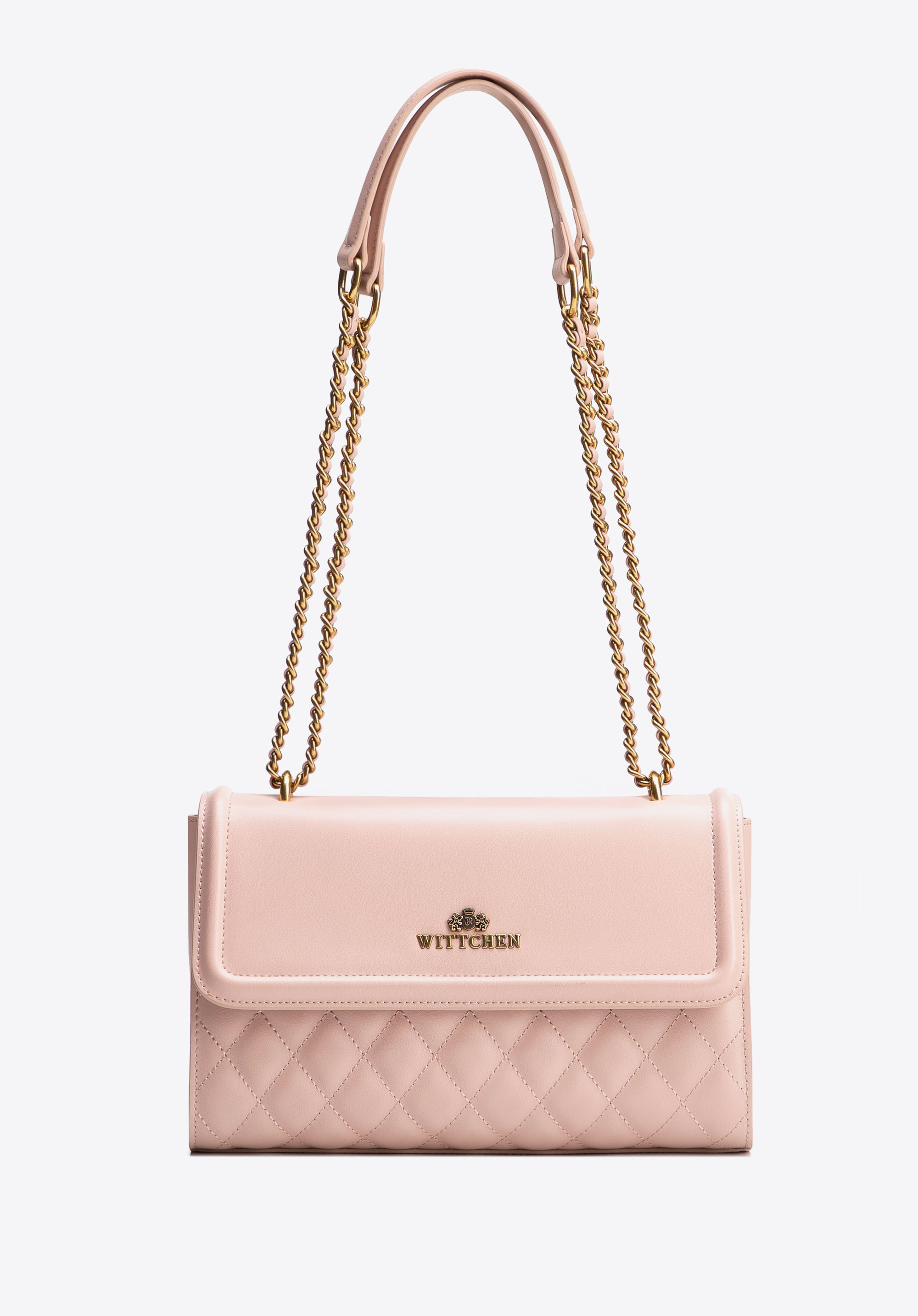 Umhängetasche aus Leder für Damen, rosa, 100-4E-205-P, Bild 1