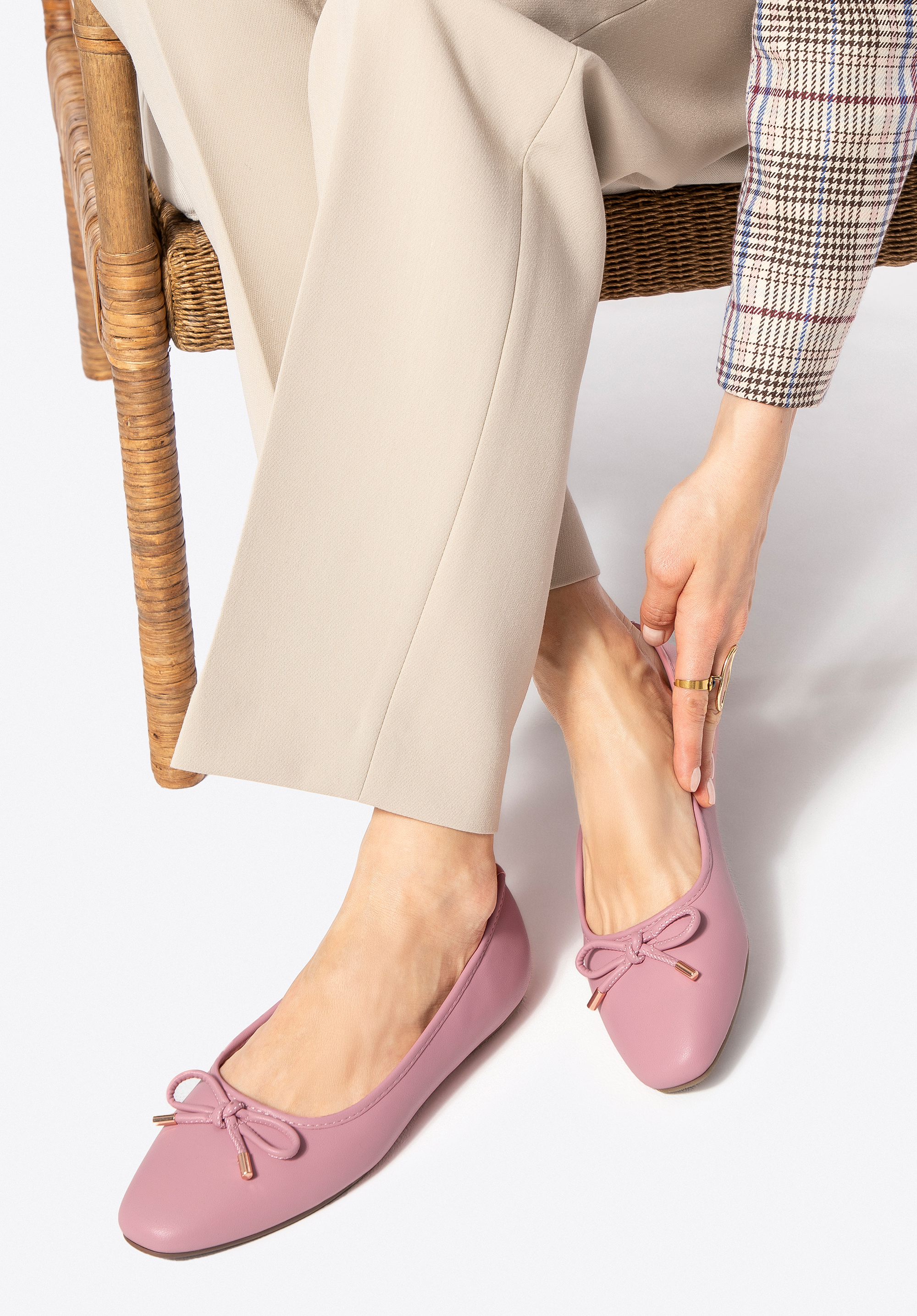 Weiche Ballerinas aus Ökoleder, rosa, 100-DP-204-P-36, Bild 1