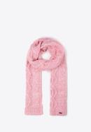 Damen-Winterset mit Zopfmuster, rosa-weiß, 97-SF-001-P, Bild 2