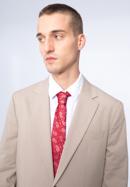 Cravată din mătase cu model, roșu - alb, 97-7K-001-X7, Fotografie 15