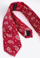 Cravată din mătase cu model, roșu - alb, 97-7K-001-X4, Fotografie 4