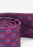 Cravată din mătase cu model, roșu - bleumarin, 91-7K-001-X2, Fotografie 4