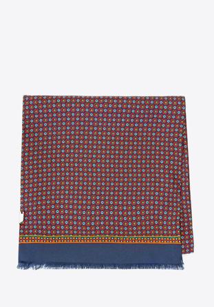 Eșarfă de mătase pentru bărbați, roșu - bleumarin, 91-7M-S42-X1, Fotografie 1