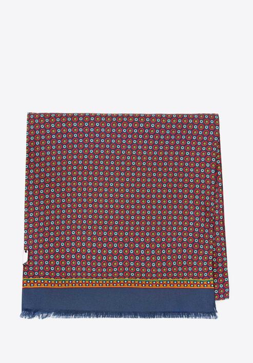 Eșarfă de mătase pentru bărbați, roșu - bleumarin, 91-7M-S42-X2, Fotografie 1
