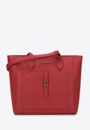 Geantă shopper clasică cu buzunar în față, roșu, 29-4Y-002-BF, Fotografie 1