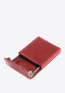 Husa metalica din piele pentru carti de vizita, roșu, 21-2-151-4, Fotografie 3