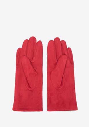 Mănuși de damă cu detalii cu fundă, roșu, 39-6P-012-3-S/M, Fotografie 1