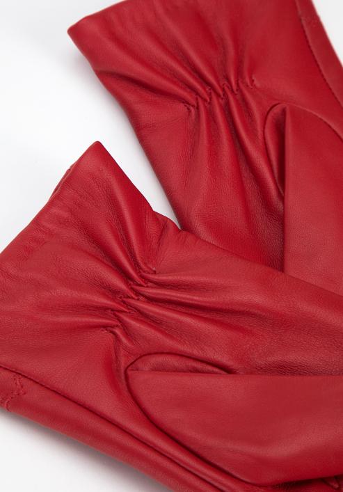 Mănuși de damă din piele brodate, roșu, 39-6L-903-3-X, Fotografie 4