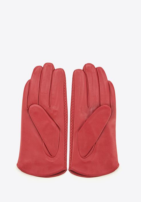 Mănuși de damă din piele perforată, roșu, 45-6-522-LB-S, Fotografie 2