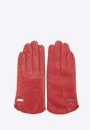 Mănuși de damă din piele perforată, roșu, 45-6-522-LB-S, Fotografie 3
