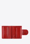 Portofel damă din piele lăcuită, cu capsă decorativă, roșu, 25-1-362-0, Fotografie 2